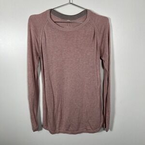 Lululemon Pink Sweater Raglan Casual Feminine Crewneck Medium